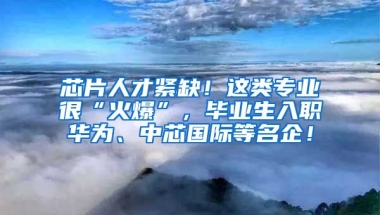 芯片人才緊缺！這類專業(yè)很“火爆”，畢業(yè)生入職華為、中芯國際等名企！