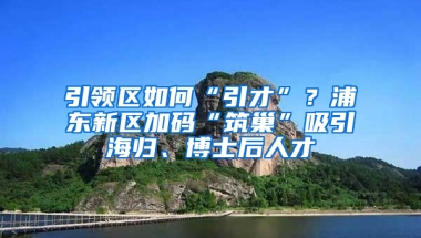 引領(lǐng)區(qū)如何“引才”？浦東新區(qū)加碼“筑巢”吸引海歸、博士后人才