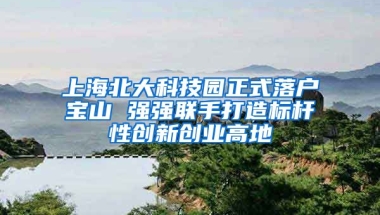 上海北大科技園正式落戶寶山 強強聯(lián)手打造標桿性創(chuàng)新創(chuàng)業(yè)高地