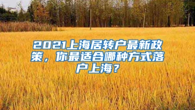 2021上海居轉(zhuǎn)戶最新政策，你最適合哪種方式落戶上海？