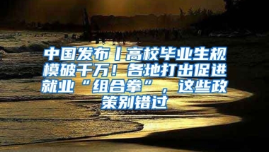 中國發(fā)布丨高校畢業(yè)生規(guī)模破千萬！各地打出促進就業(yè)“組合拳”，這些政策別錯過