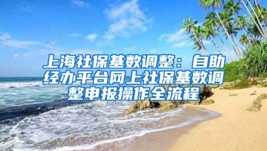 上海社保基數(shù)調(diào)整：自助經(jīng)辦平臺(tái)網(wǎng)上社?；鶖?shù)調(diào)整申報(bào)操作全流程