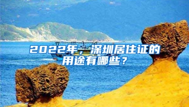 2022年，深圳居住證的用途有哪些？