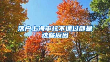 落戶上海審核不通過都是這些原因