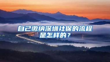 自己繳納深圳社保的流程是怎樣的？