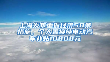 上海發(fā)布重振經(jīng)濟(jì)50條措施，個(gè)人置換純電動(dòng)汽車(chē)補(bǔ)貼10000元