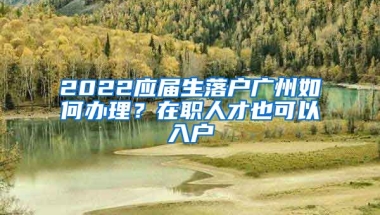 2022應屆生落戶廣州如何辦理？在職人才也可以入戶