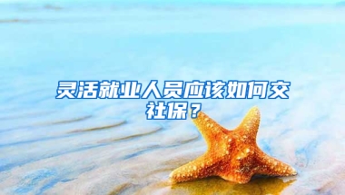 靈活就業(yè)人員應該如何交社保？