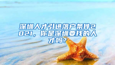 深圳人才引進落戶條件2021，你是深圳要找的人才嗎？