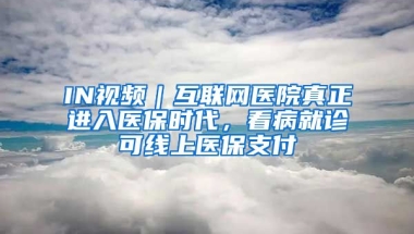 IN視頻｜互聯(lián)網(wǎng)醫(yī)院真正進(jìn)入醫(yī)保時(shí)代，看病就診可線上醫(yī)保支付