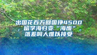 出國(guó)花百萬回國(guó)掙4500，留學(xué)海歸變“海廢”，落差叫人難以接受