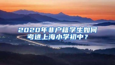 2020年非戶籍學(xué)生如何考進(jìn)上海小學(xué)初中？