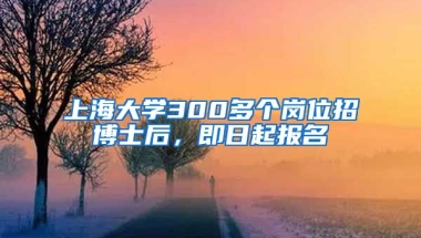 上海大學(xué)300多個崗位招博士后，即日起報名