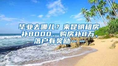 畢業(yè)去哪兒？來昆明租房補(bǔ)8000、購房補(bǔ)8萬、落戶有獎(jiǎng)勵(lì)……