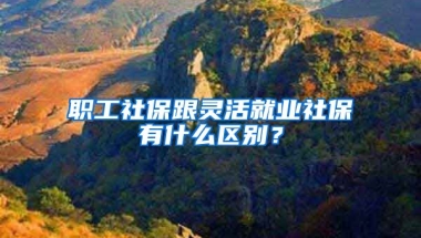 職工社保跟靈活就業(yè)社保有什么區(qū)別？