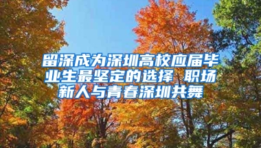 留深成為深圳高校應屆畢業(yè)生最堅定的選擇 職場新人與青春深圳共舞