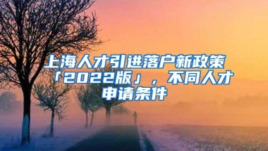 上海人才引進(jìn)落戶新政策「2022版」，不同人才申請(qǐng)條件