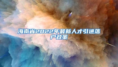 海南省2022年最新人才引進(jìn)落戶政策