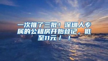 一次推了三批！深圳人專屬的公租房開始登記，低至11元／㎡！