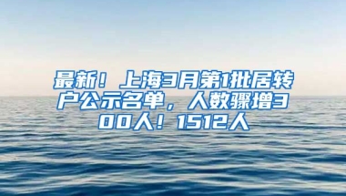 最新！上海3月第1批居轉(zhuǎn)戶公示名單，人數(shù)驟增300人！1512人