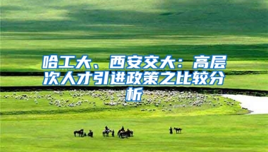 哈工大、西安交大：高層次人才引進(jìn)政策之比較分析