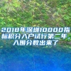 2018年深圳10000指標(biāo)積分入戶試行第二年，入圍分?jǐn)?shù)出來了