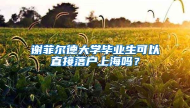 謝菲爾德大學(xué)畢業(yè)生可以直接落戶上海嗎？