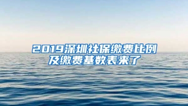 2019深圳社保繳費(fèi)比例及繳費(fèi)基數(shù)表來(lái)了