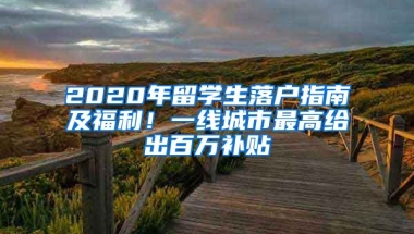 2020年留學(xué)生落戶指南及福利！一線城市最高給出百萬補(bǔ)貼