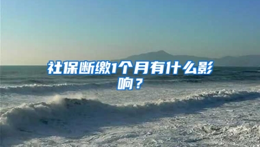 社保斷繳1個(gè)月有什么影響？