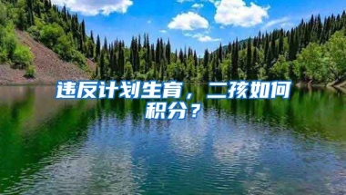 違反計劃生育，二孩如何積分？