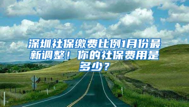 深圳社保繳費比例1月份最新調整！你的社保費用是多少？