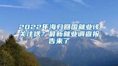 2022年海歸回國就業(yè)該關注啥？最新就業(yè)調查報告來了