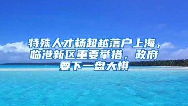 特殊人才楊超越落戶上海，臨港新區(qū)重要舉措，政府要下一盤(pán)大棋