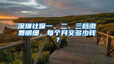 深圳社保一、二、三檔繳費(fèi)明細(xì)，每個(gè)月交多少錢？