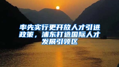 率先實行更開放人才引進政策，浦東打造國際人才發(fā)展引領區(qū)