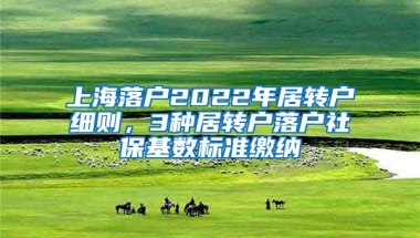 上海落戶2022年居轉(zhuǎn)戶細(xì)則，3種居轉(zhuǎn)戶落戶社?；鶖?shù)標(biāo)準(zhǔn)繳納