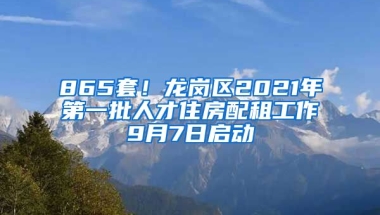 865套！龍崗區(qū)2021年第一批人才住房配租工作9月7日啟動(dòng)