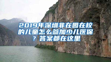 2019年深圳非在園在校的兒童怎么參加少兒醫(yī)保？答案都在這里