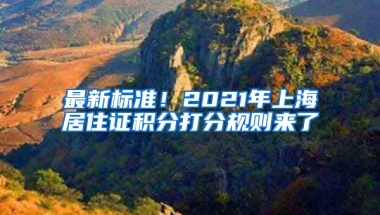 最新標(biāo)準(zhǔn)！2021年上海居住證積分打分規(guī)則來了