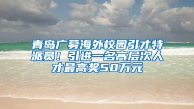 青島廣募海外校園引才特派員！引進(jìn)一名高層次人才最高獎(jiǎng)50萬元