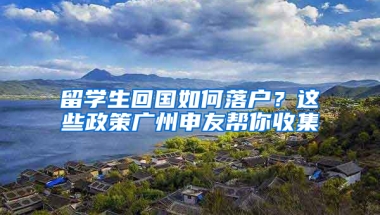 留學(xué)生回國(guó)如何落戶？這些政策廣州申友幫你收集