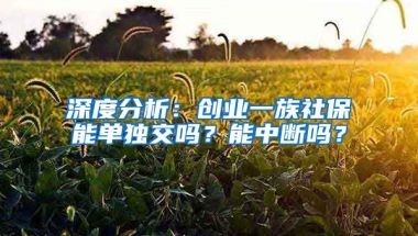 深度分析：創(chuàng)業(yè)一族社保能單獨(dú)交嗎？能中斷嗎？