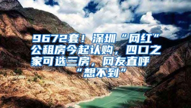 9672套！深圳“網(wǎng)紅”公租房今起認(rèn)購，四口之家可選三房，網(wǎng)友直呼“想不到”