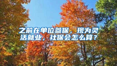 之前在單位參保，現(xiàn)為靈活就業(yè)，社保會怎么算？