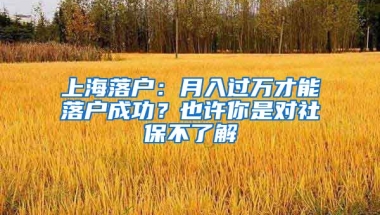 上海落戶：月入過萬才能落戶成功？也許你是對(duì)社保不了解