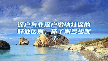 深戶與非深戶繳納社保的好處區(qū)別，你了解多少呢？