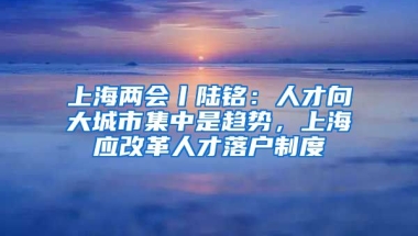 上海兩會(huì)丨陸銘：人才向大城市集中是趨勢(shì)，上海應(yīng)改革人才落戶制度