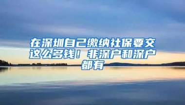 在深圳自己繳納社保要交這么多錢！非深戶和深戶都有