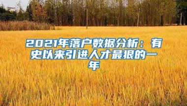 2021年落戶數(shù)據(jù)分析：有史以來引進(jìn)人才最狠的一年